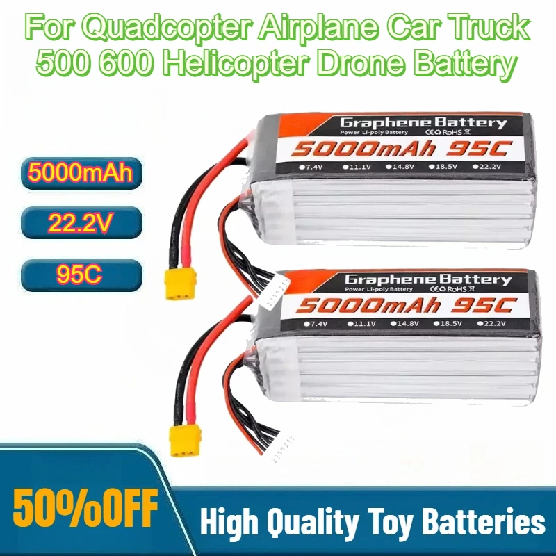 Batería Lipo 95C 22.2V 6S 5000 - 6S Lipo Battery 22.2V 5000Mah reseña y precio