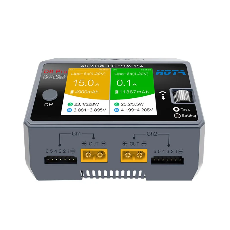 Cargador y Descargador de Bate - Hota D6 Pro Dual Lipo Charger reseña y precio